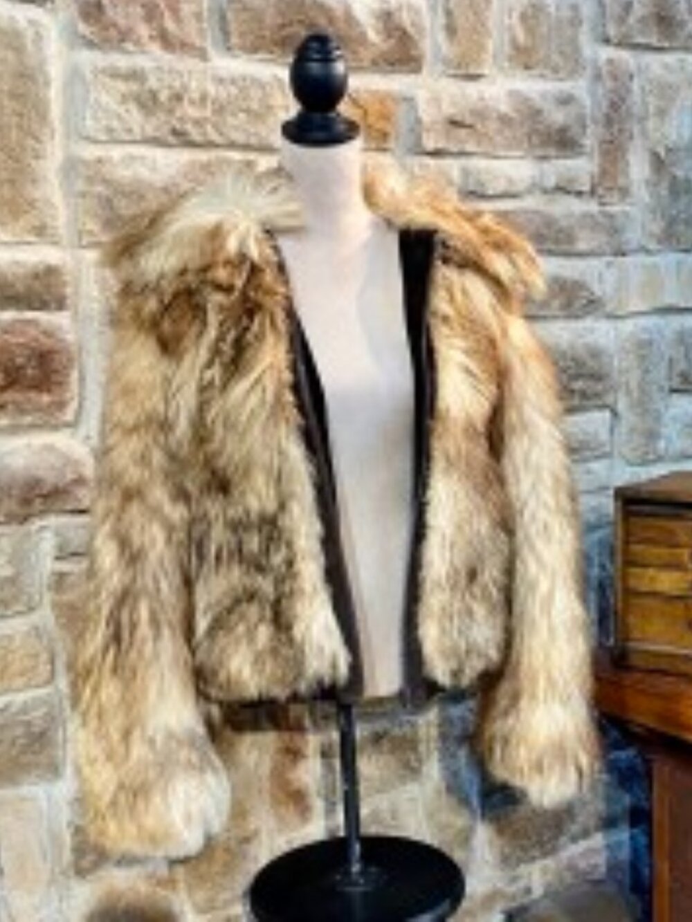 Genuine Nanny Goat Real Fur Bomber Jacket, medium